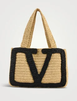 Medium Viva Superstar Raffia Tote Bag