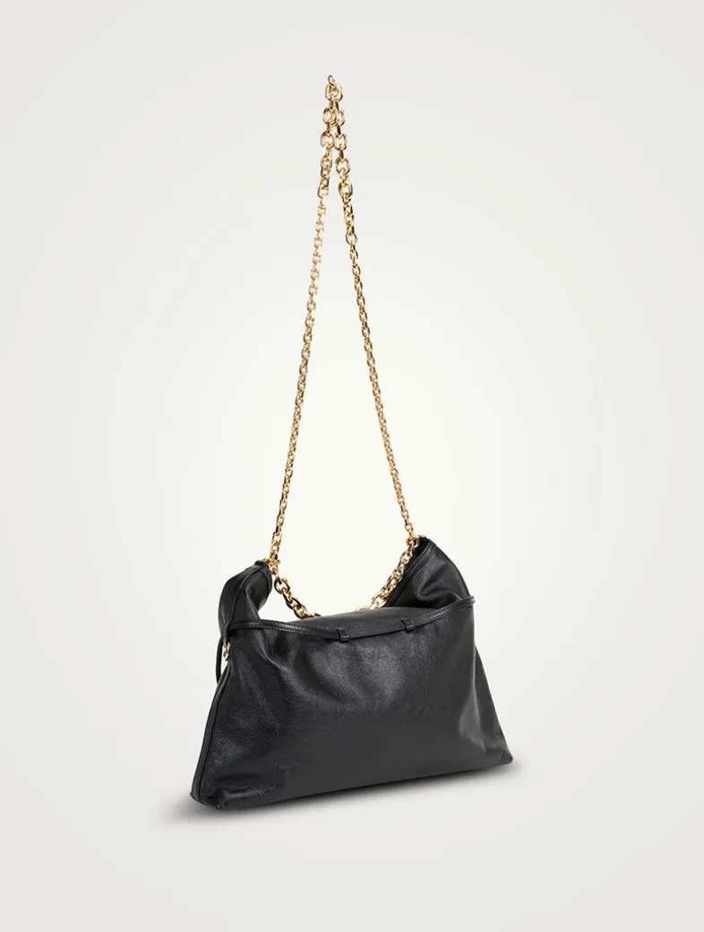 Medium Voyou Chain Leather Shoulder Bag