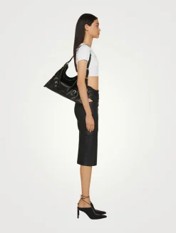 Medium Voyou Leather Shoulder Bag