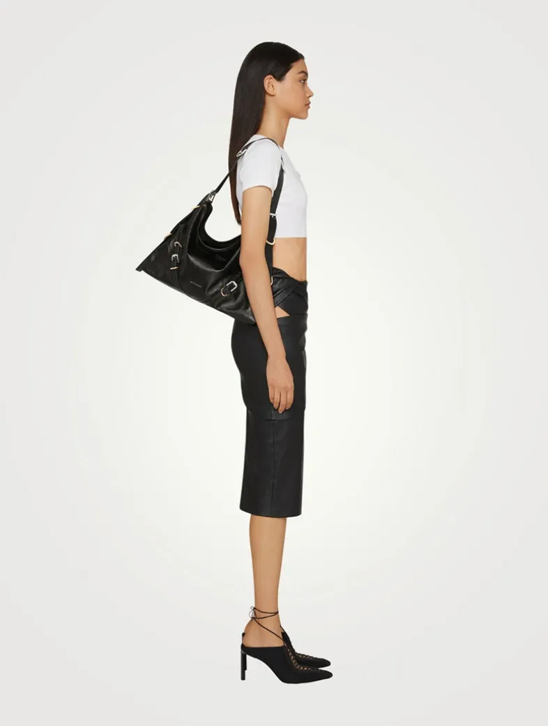 Medium Voyou Leather Shoulder Bag