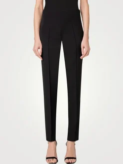 Melissa Silk Crêpe Slim Trousers