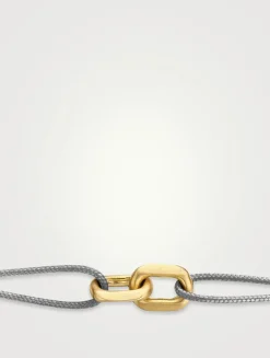 Men's Unity 14K Gold And Cord Bracelet