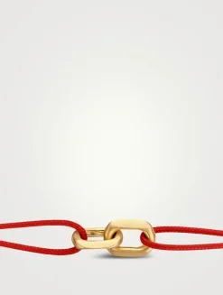 Men's Unity 14K Gold And Cord Bracelet
