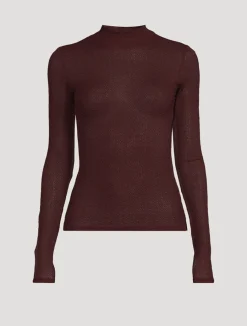 Mesh Mockneck Top