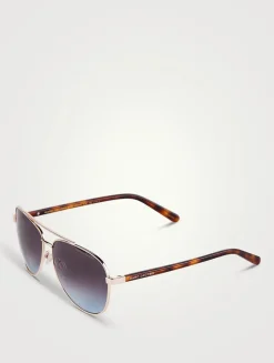 Metal Aviator Sunglasses