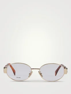 Metal Triomphe Oval Optical Glasses