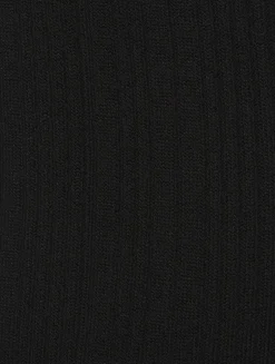 Metallic Baby Rib Wide-Leg Trousers