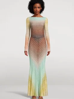 Metallic Dégradé Maxi Dress