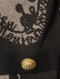 Metallic Jacquard Cardigan