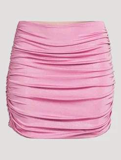 Metallic Jersey Mini Skirt