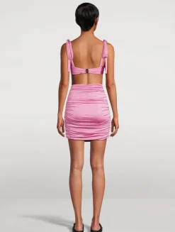 Metallic Jersey Mini Skirt