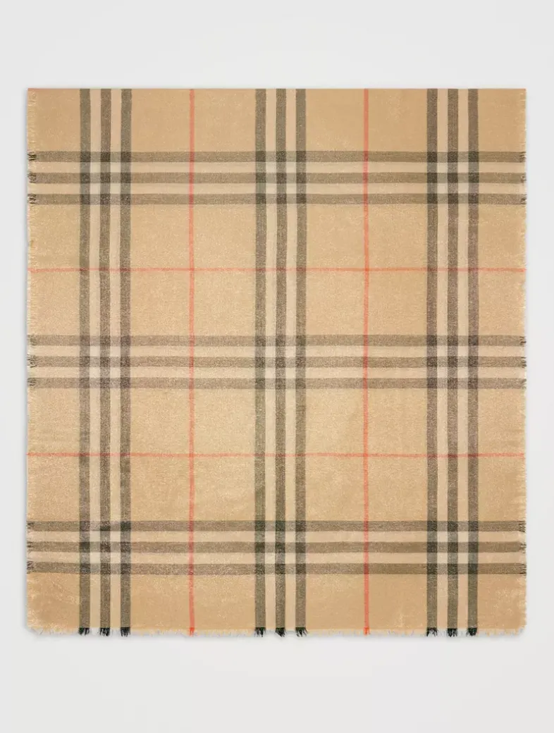 Metallic Wool Silk Scarf