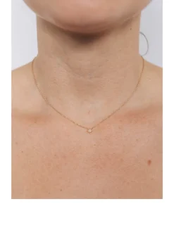 Micro Aztec 14K Gold North Star Necklace With Diamonds