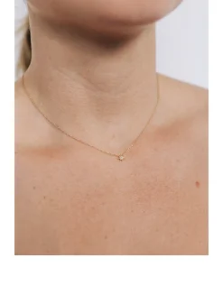 Micro Aztec 14K Gold North Star Necklace With Diamonds