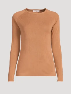 Micro Rib Wool Silk Sweater