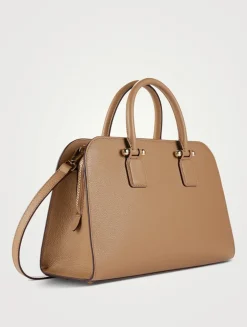 Midi Georgia Leather Tote Bag