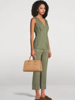 Midi Georgia Leather Tote Bag