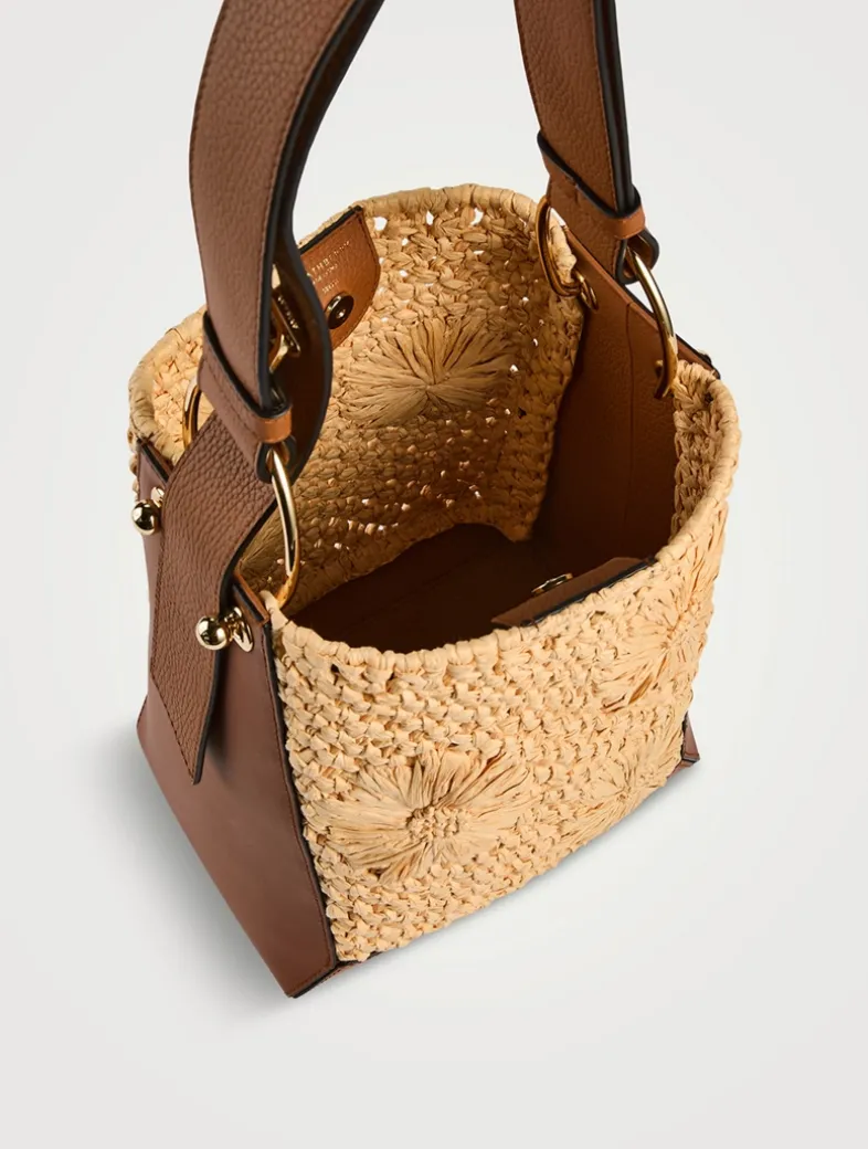 Midi Lana Raffia Bucket Bag