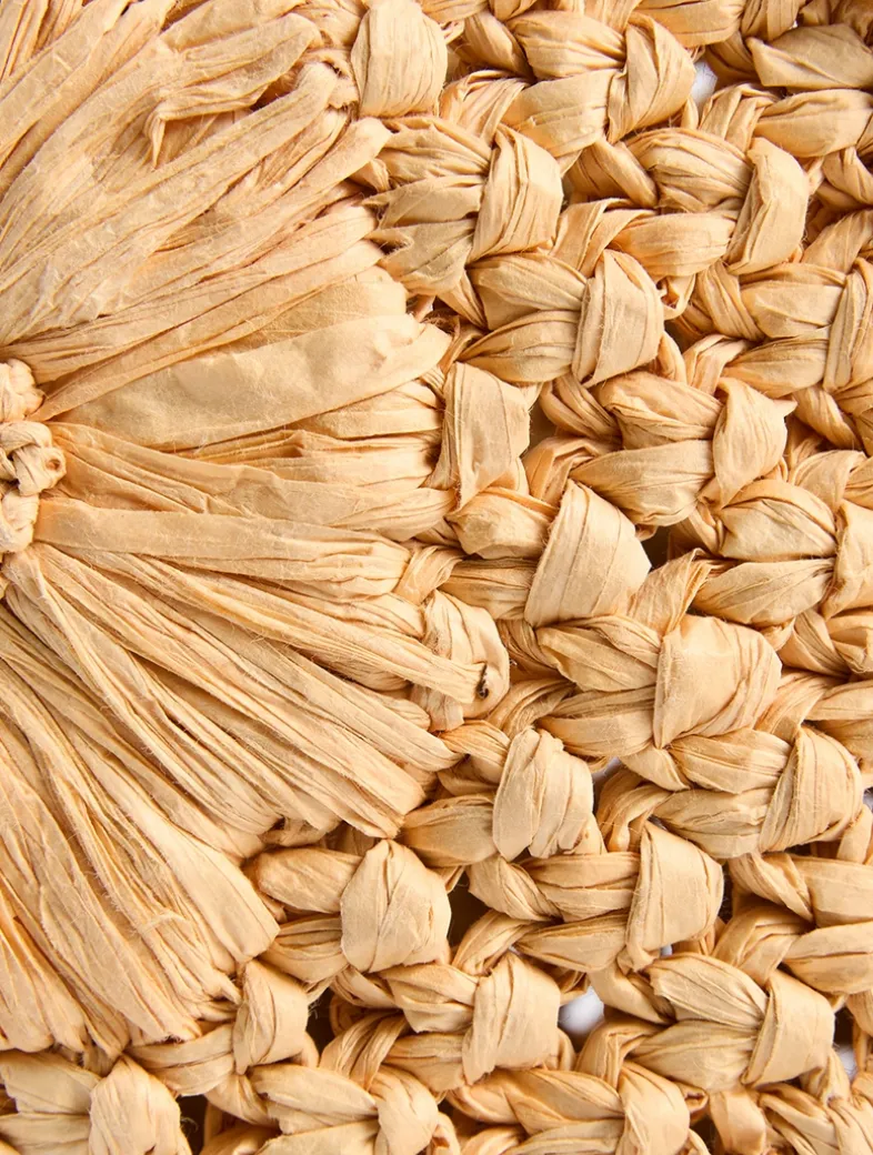 Midi Lana Raffia Bucket Bag