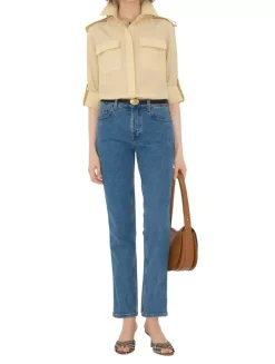 Mid-rise Straight Jeans