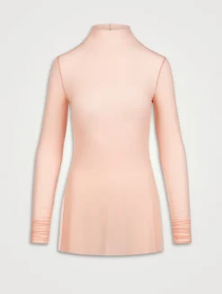 Milky Sheer Mockneck Tunic