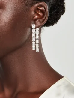 Millenia Crystal Clip Drop Earrings