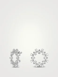 Millenia Pear Crystal Hoop Earrings