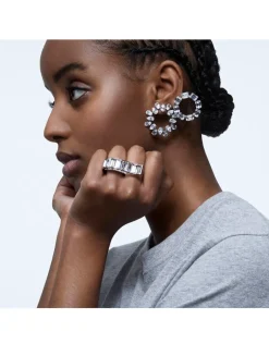 Millenia Pear Crystal Hoop Earrings