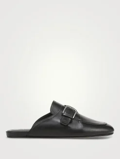 Minetta Leather Loafer Mules