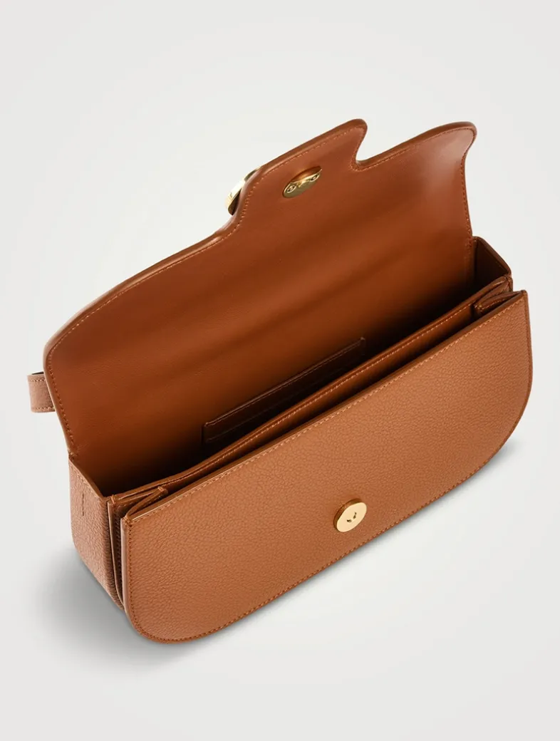 Mini Double Gancini Leather Crossbody Bag