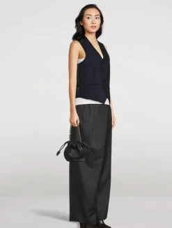 Mini Flamenco Leather Purse With Donut Chain