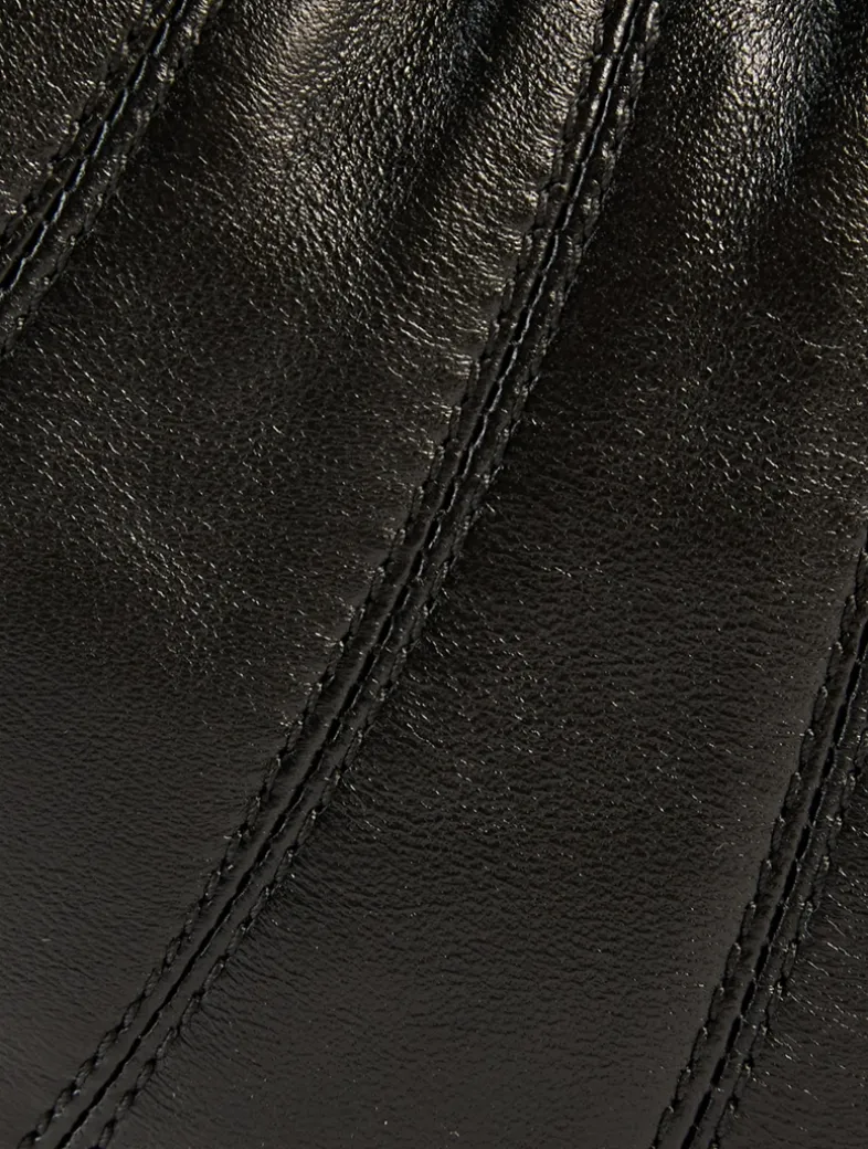 Mini Fortune Croissant Leather Shoulder Bag