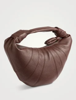 Mini Fortune Croissant Leather Shoulder Bag