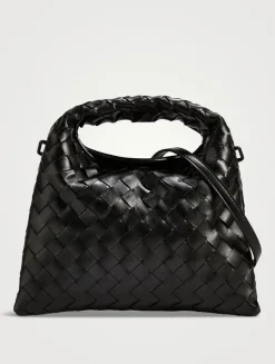 Mini Hop Intrecciato Leather Shoulder Bag