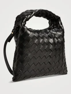 Mini Hop Intrecciato Leather Shoulder Bag