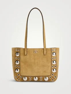 Mini Nellcôte Embellished Suede Tote Bag