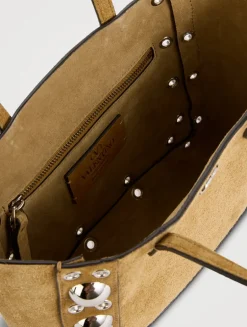 Mini Nellcôte Embellished Suede Tote Bag