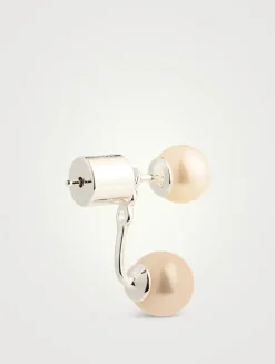 Mini Pearl Studs And Ear Jacket Set