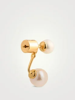 Mini Pearl Studs And Ear Jacket Set