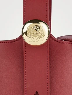 Mini Pebble Leather Bucket Bag