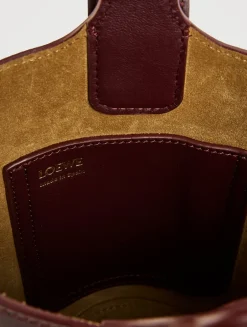 Mini Pebble Leather Bucket Bag