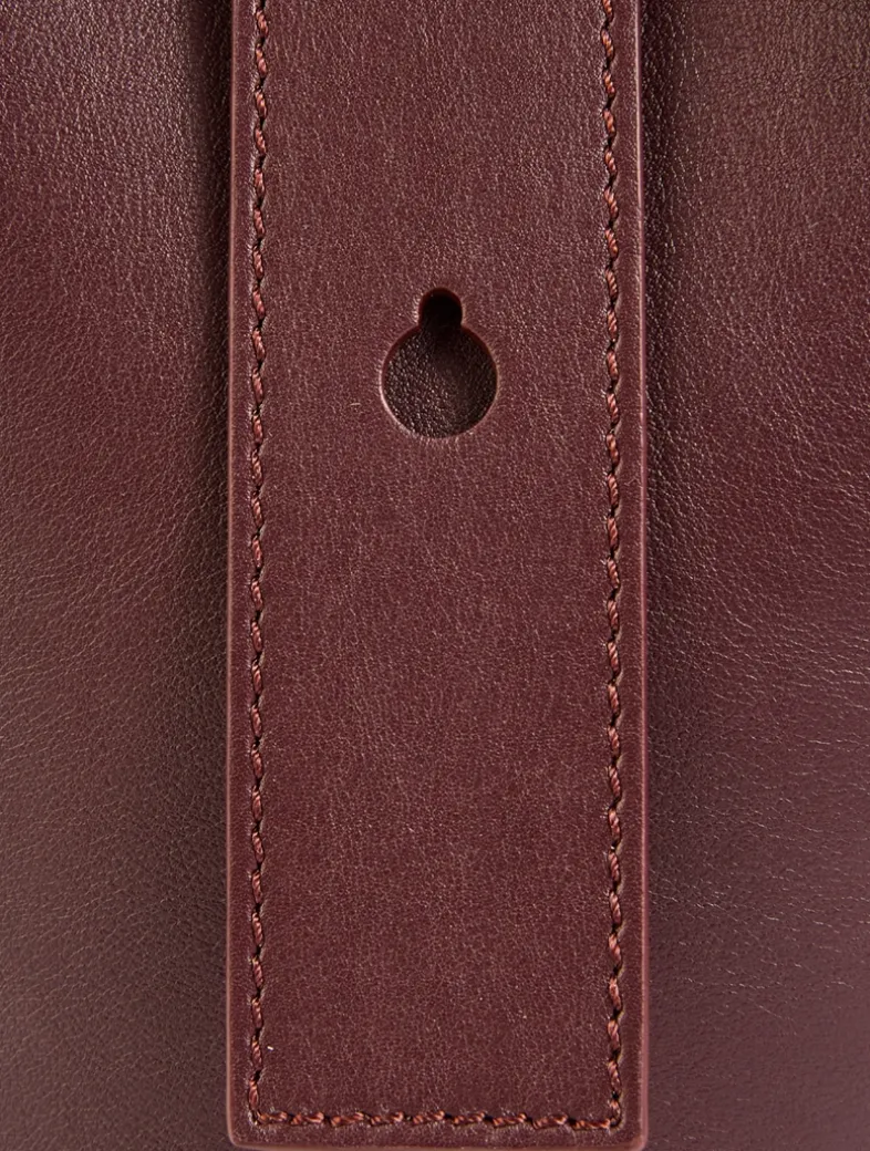 Mini Pebble Leather Bucket Bag