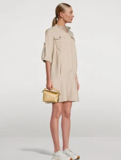 Mini Puzzle Edge Metallic Leather Bag