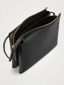 Mini Twin Leather Crossbody Bag