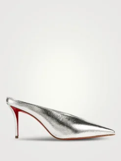 Miss Z Slimimule Metallic Leather Mules