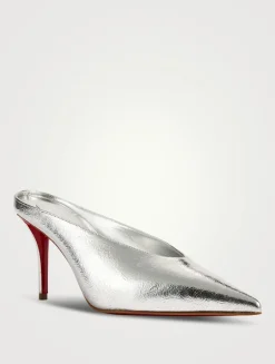 Miss Z Slimimule Metallic Leather Mules