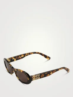 Miu Glimpse Oval Sunglasses