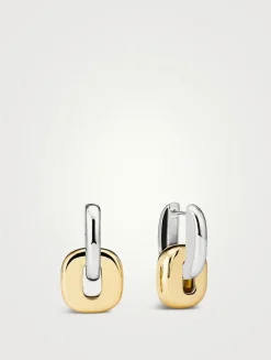 Mixed Metal Stevie Hoop Earrings