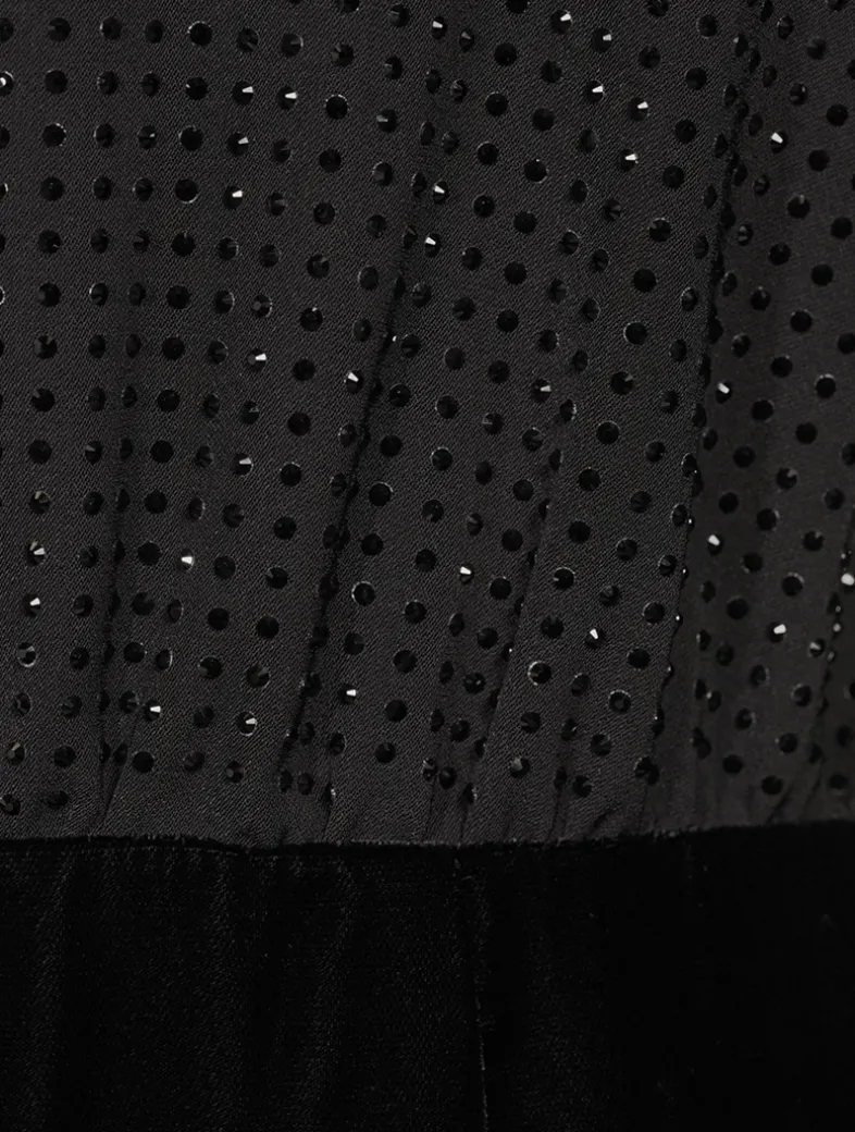 Mixed-Media Maxi Dress