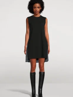 Mixed-Media Mini Dress